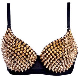Gold Spiked Bra Size 38